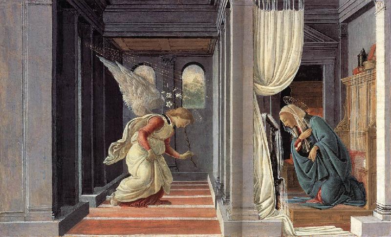 The Annunciation fd, BOTTICELLI, Sandro